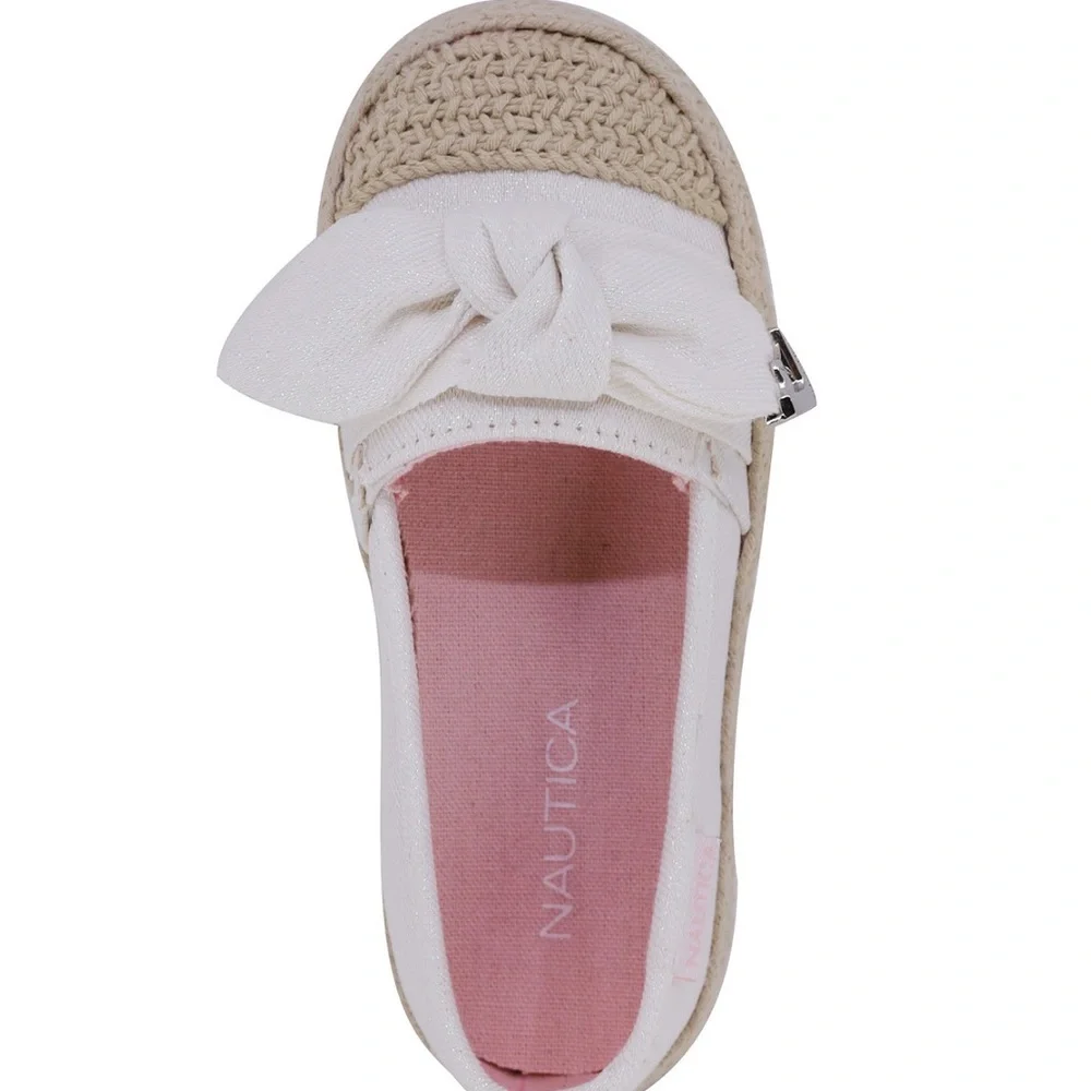 Nautica Toddler Girls Iridescent Twill Espadrille Flats